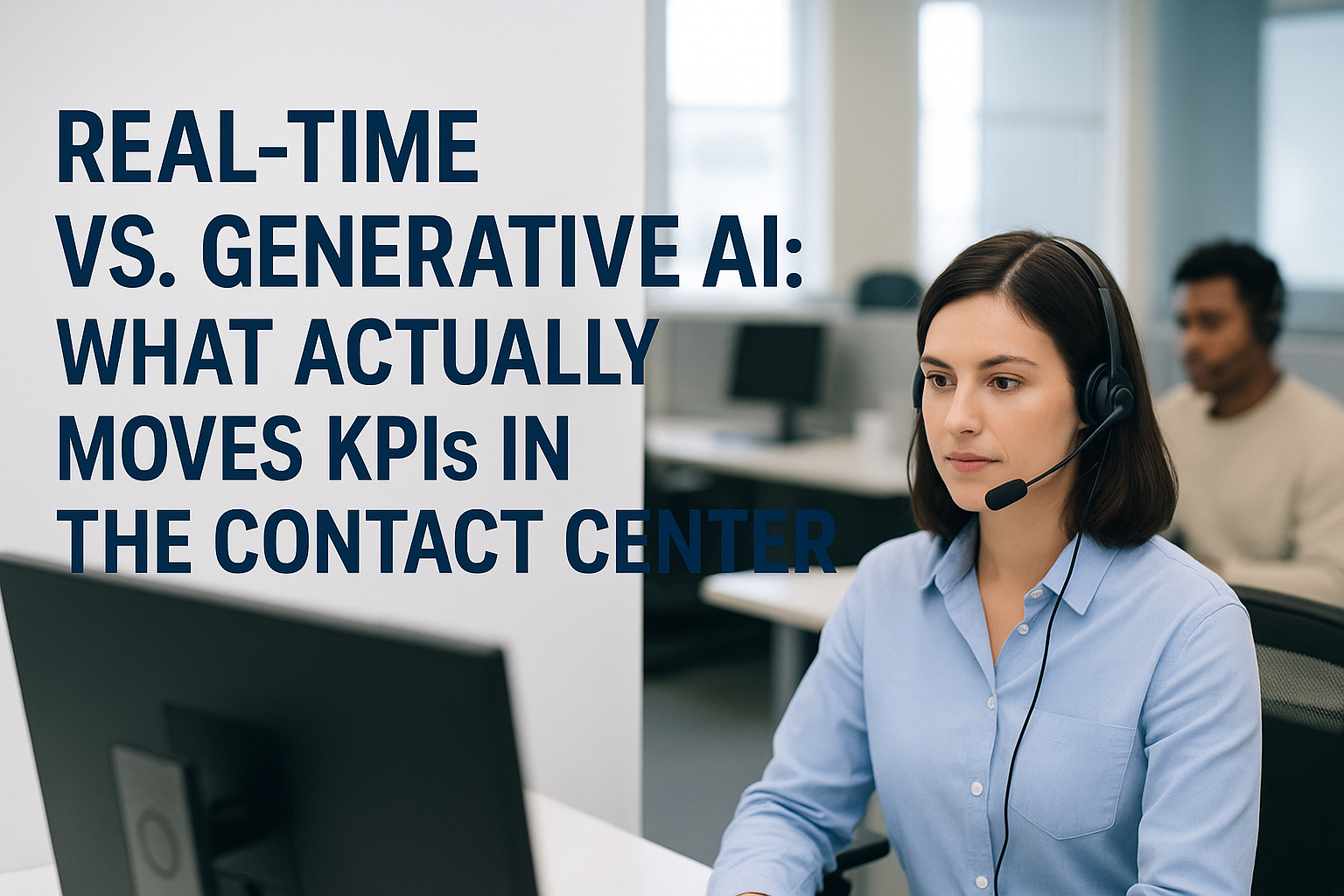 Real-Time vs. Generative AI: What Actually Moves KPIs in the Contact Center