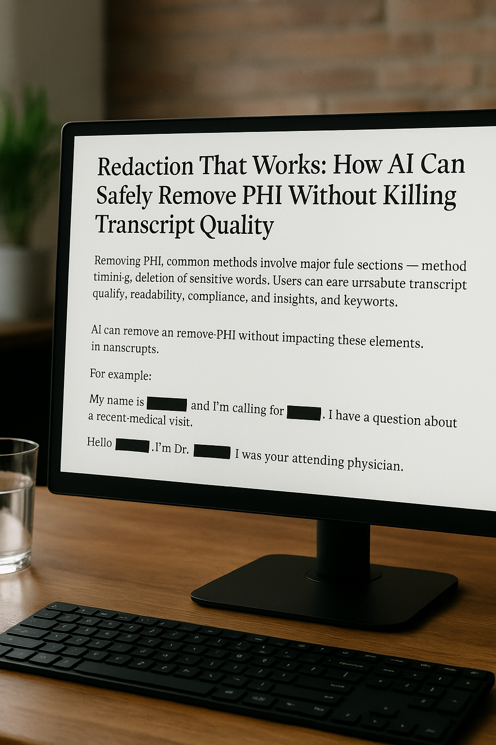 Redaction That Works: How AI Can Safely Remove PHI Without Killing Transcript Quality